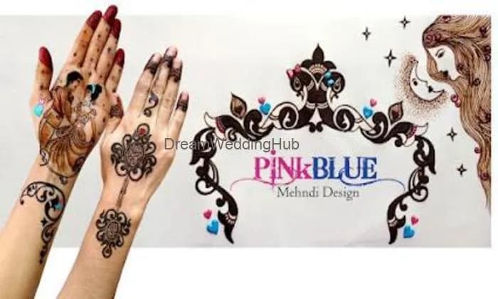 PinkBlue Mehndi Design
