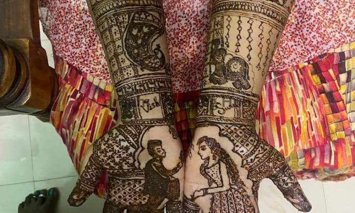 Amudha Saree Prepleating Mehndi Amudha Saree Prepleating Mehndi